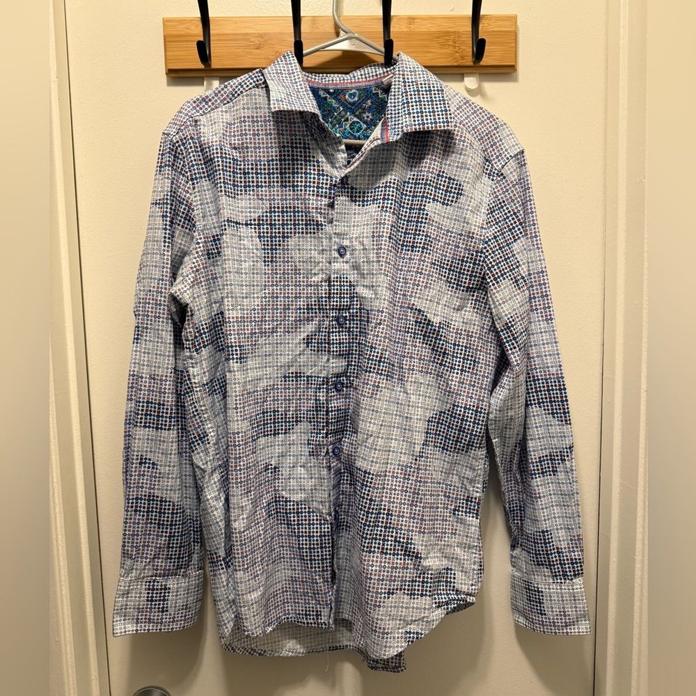 Robert Graham Textured Flip Cuff Dress Shirt